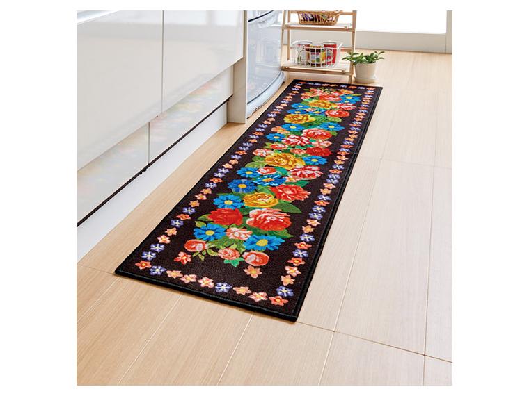 【ネット限定】キッチンマット　グレースフルブルーム