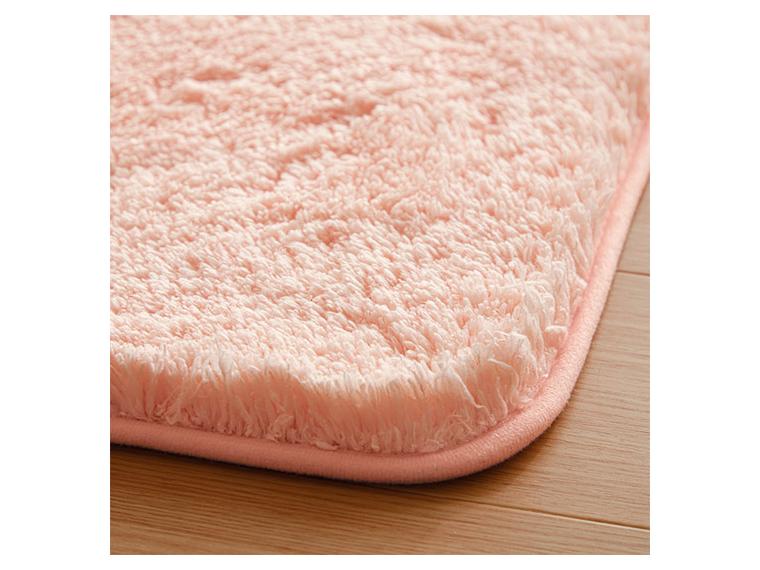 【ネット限定】ふわふわ吸水バスマット　ベビーピンク