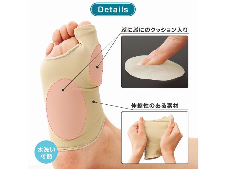 【ネット限定】クッション付き土踏まずサポーター　左右セット