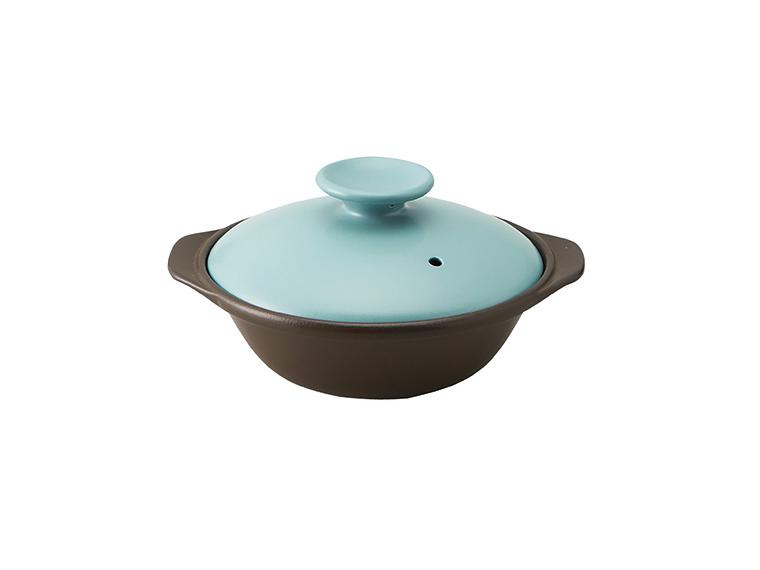 【ネット限定】ＴＡＭＡＫＩ　サーマテック1人用超軽量土鍋（直火）ブルー