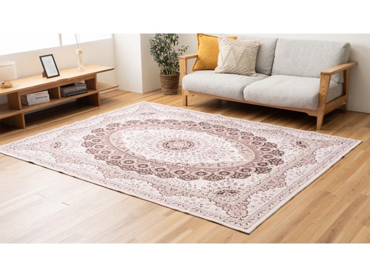 【ネット限定】緞通調王朝柄デジタルプリントラグ