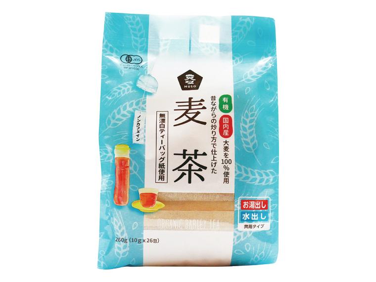 【アウトレット】昔ながらの炒り方で仕上げた有機麦茶（ティーバッグ）