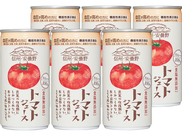 信州・安曇野トマトジュース（食塩無添加） 190g×6