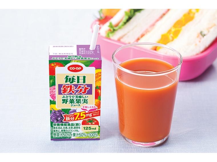 毎日鉄分ぶどうで美味しい野菜果実ジュース 125ml×12