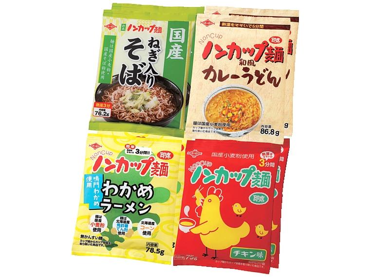 ノンカップ麺彩色セット 4種×2