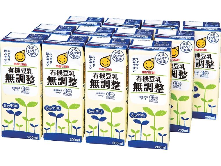 有機豆乳　無調整 200ml×12