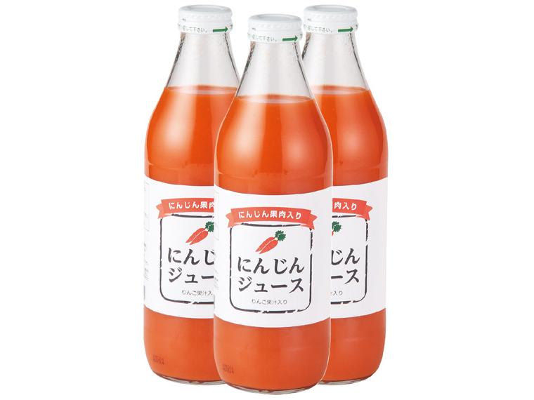 人参ジュース（りんご果汁入り） 1l×3本
