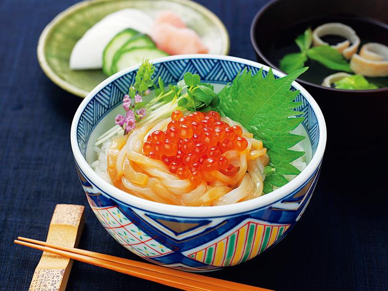 北海道産ぶっかけイカいくら丼(枝幸産いくら使用) 40g（固形量32g・たれ8g）×2