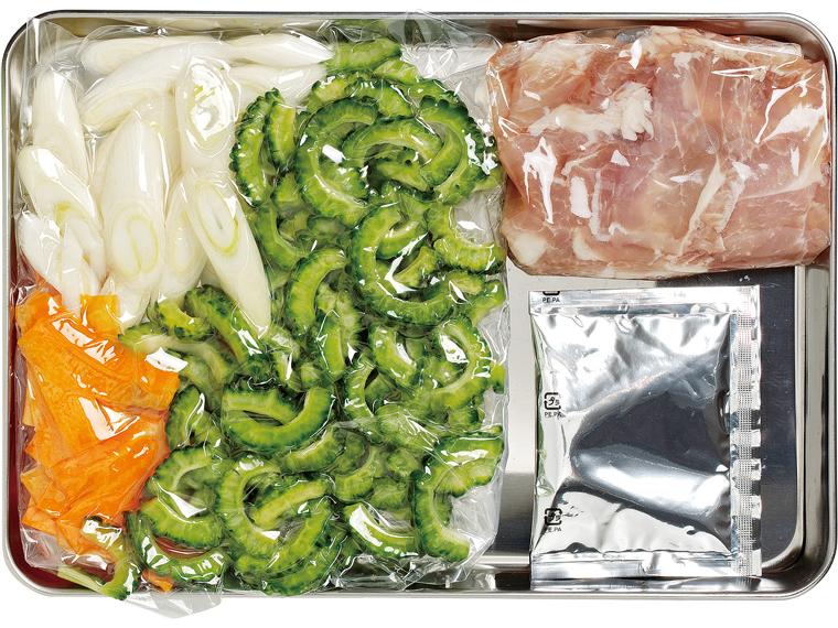 おかずキット　ゴーヤと豚肉の卵炒め（産直豚肉使用） 2人前
