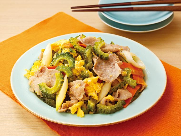 おかずキット　ゴーヤと豚肉の卵炒め（産直豚肉使用） 2人前