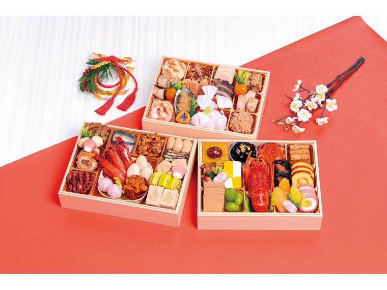 予約 千賀屋謹製 迎春おせち料理「天寿千」 和風三段重 45品(4〜5人前)