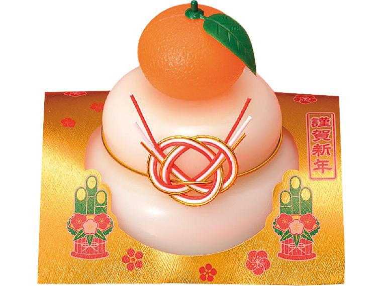 予約 お鏡もち 華やか 橙付き 160g