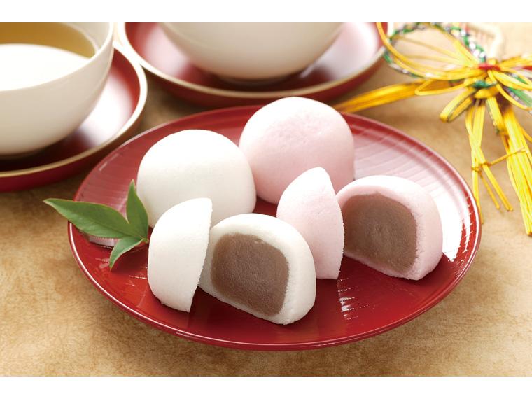 予約 紅白 祝 まんじゅう 140g(紅2個・白2個)