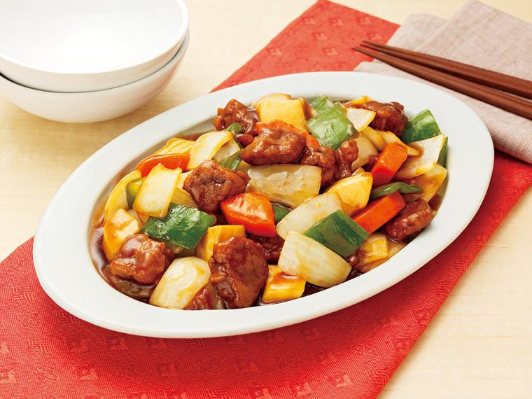 おかずキット　彩り野菜と国産豚の黒酢酢豚 2人前