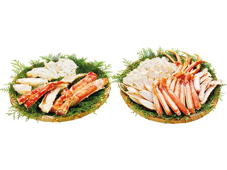 予約　2大蟹食べ比べセット ずわい蟹ハーフポーション(400g)、たらば蟹ハーフポーション(400g)