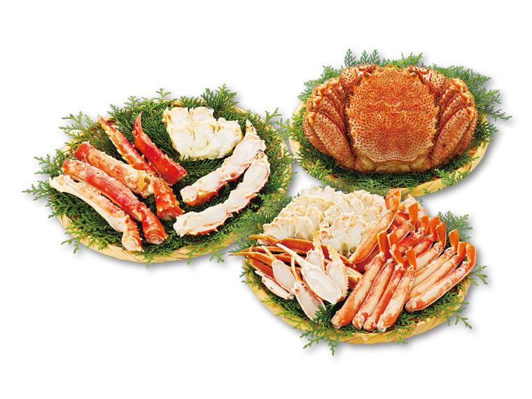予約　3大蟹食べ比べセット 毛蟹(450g)、ずわい蟹ハーフポーション(400g)、たらば蟹ハーフポーション(300g)