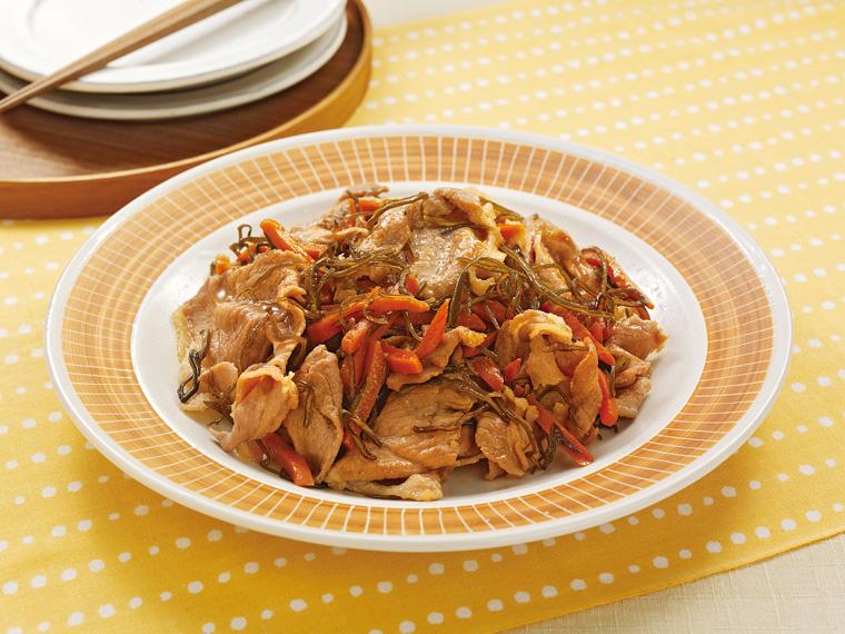 おかずキット　【冷凍】刻み昆布炒め（産直豚肉使用） 205g