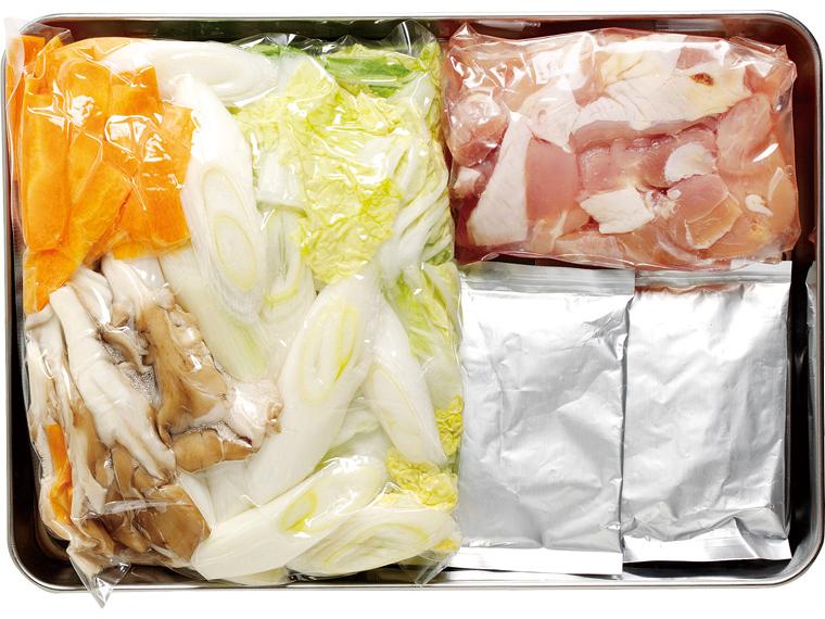 おかずキット　鶏肉とねぎの醤油鍋(産直鶏肉使用) 2人前