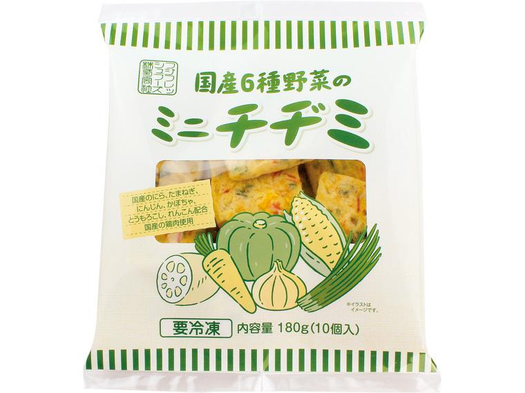 国産6種野菜のミニチヂミ 10個180g