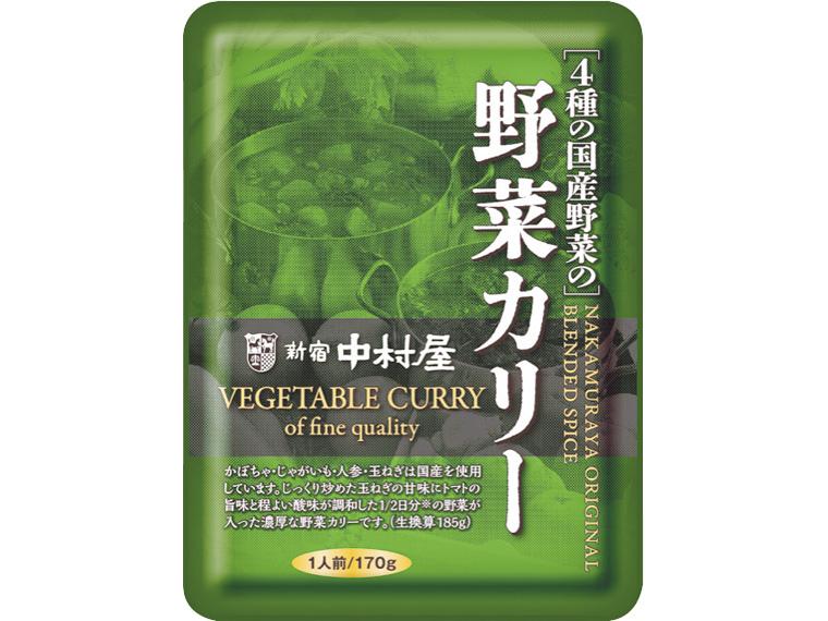 新宿中村屋　4種の国産野菜の野菜カリー 170g