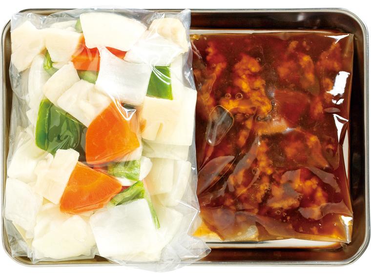 おかずキット　彩り野菜と国産豚の黒酢酢豚 2人前