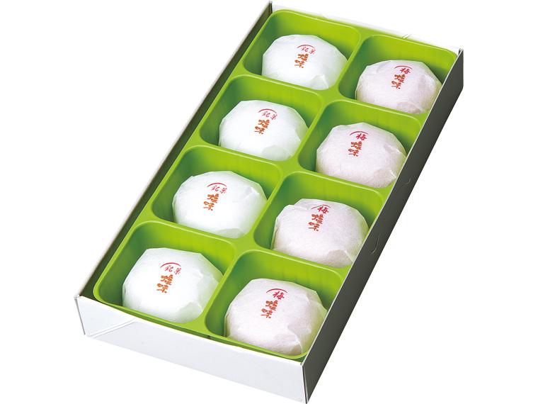 梅塩味まんじゅう 白4個・梅4個