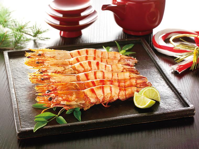 有頭ブラックタイガーエビ 6尾210g