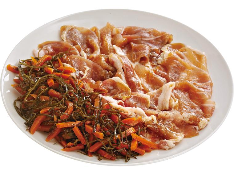 おかずキット　【冷凍】刻み昆布炒め（産直豚肉使用） 205g