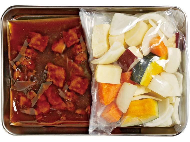 おかずキット　5種の根菜と豚肉の黒酢あん炒め 2人前