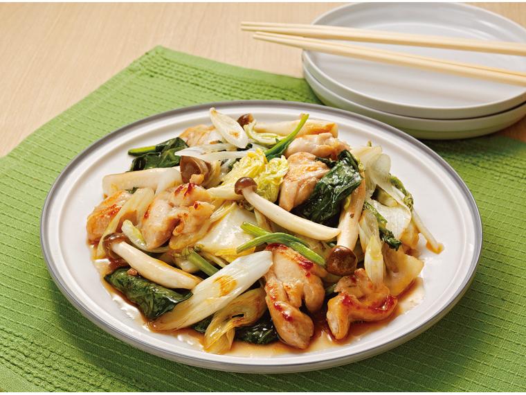 おかずキット　鶏肉と冬野菜の牡蠣だし醤油炒め（産直鶏肉使用） 2人前