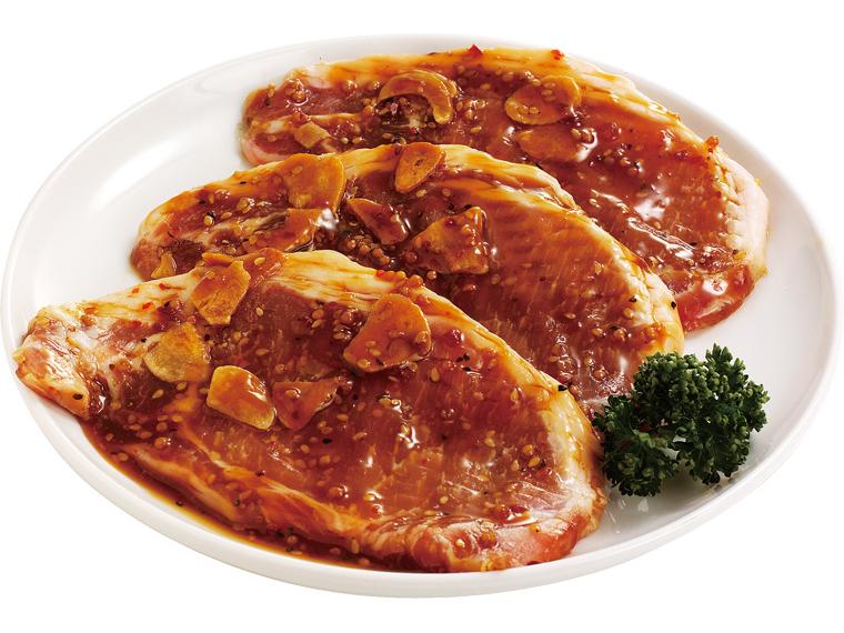 千葉のこめ豚ロースステーキ（ガーリック味） 3枚310g