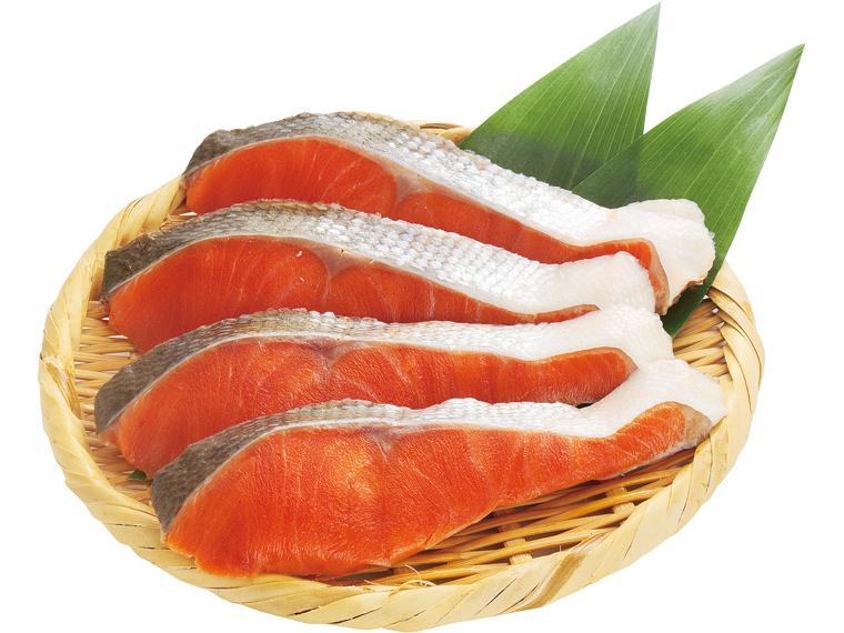 天然紅鮭切身（辛口塩味） 4切240g