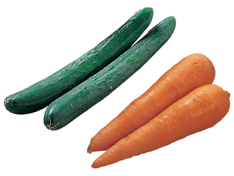 にんじん（洗い）・ブルームきゅうりセット 400g･2本