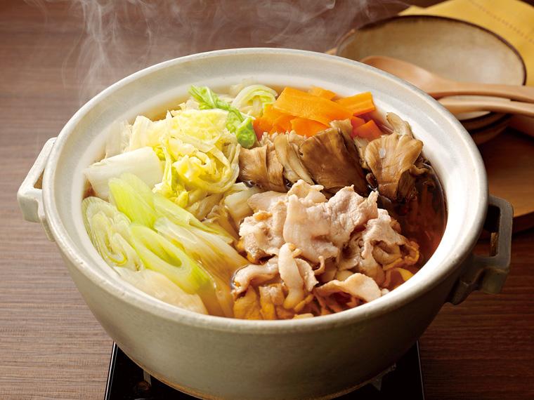 おかずキット　たっぷり野菜の醤油鍋(産直豚肉使用) 2人前