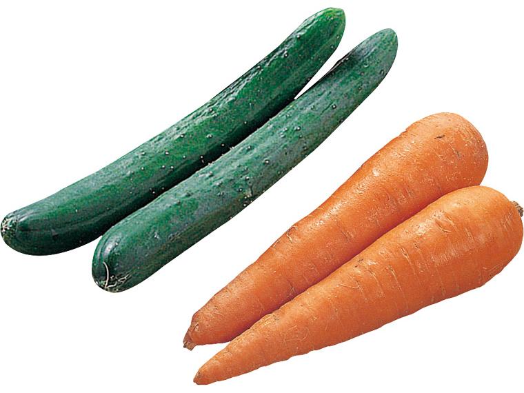 にんじん（洗い）・ブルームきゅうりセット 400g･2本