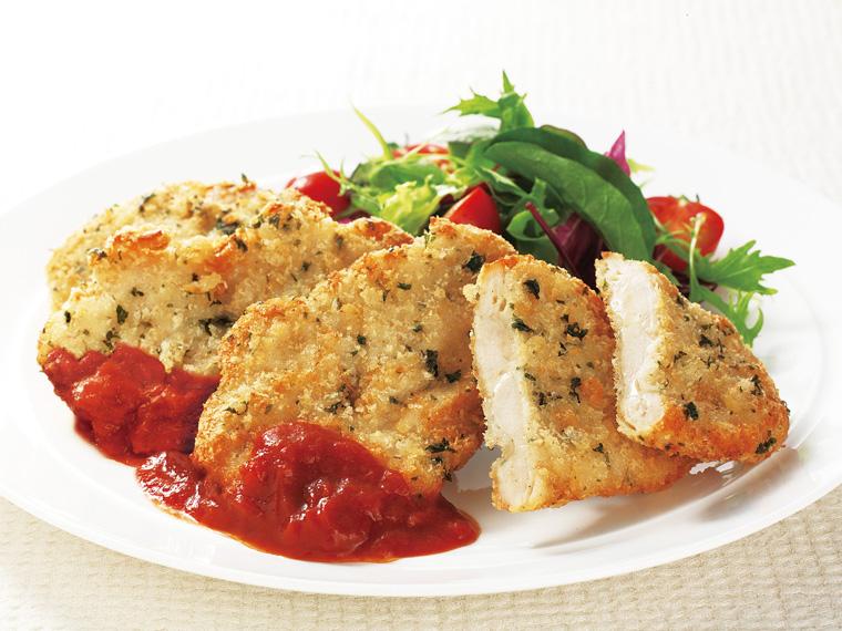 若鶏のチーズカツレツ（トマトソース付き） カツレツ4枚208g・トマトソース2個40g