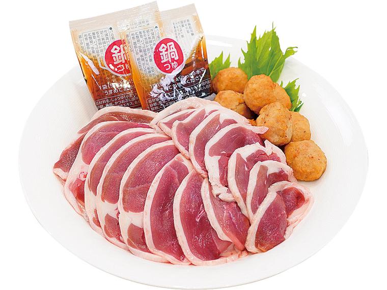 岩手あい鴨鍋セット あい鴨200g・あい鴨入り鶏だんご100g・つゆ50g×2