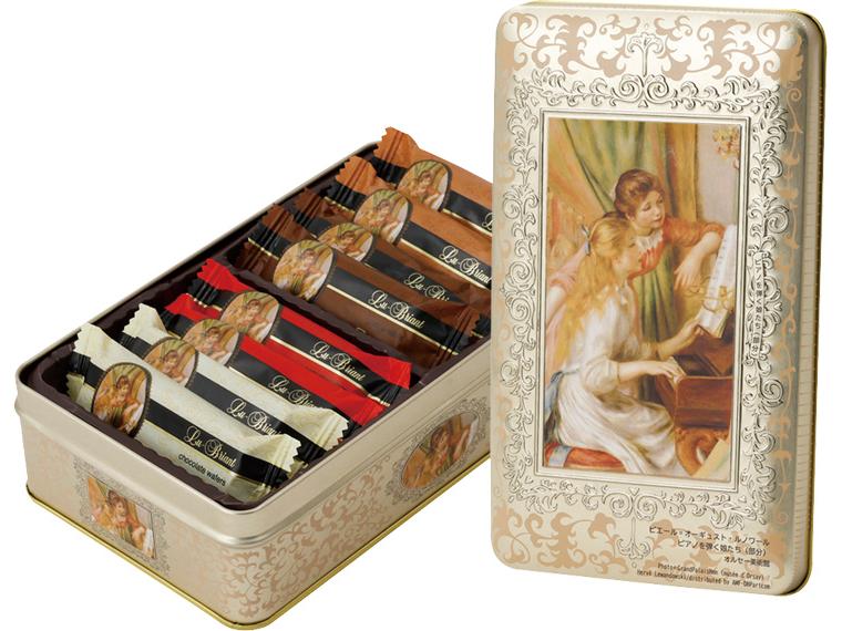 ルーブリアン　ピアノ缶 4種20個(ココアサブレ5個、アーモンドサブレ5個、ピアチョコレート5個、チョコレートウエハース5個)