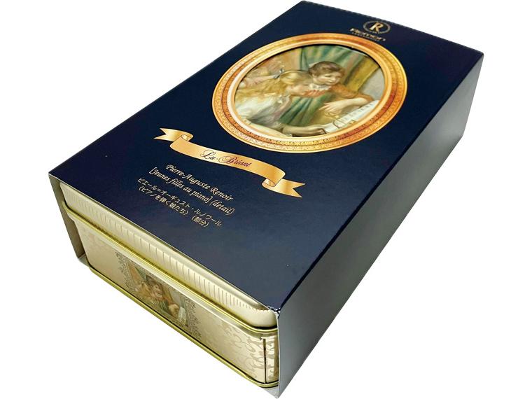 ルーブリアン　ピアノ缶 4種20個(ココアサブレ5個、アーモンドサブレ5個、ピアチョコレート5個、チョコレートウエハース5個)