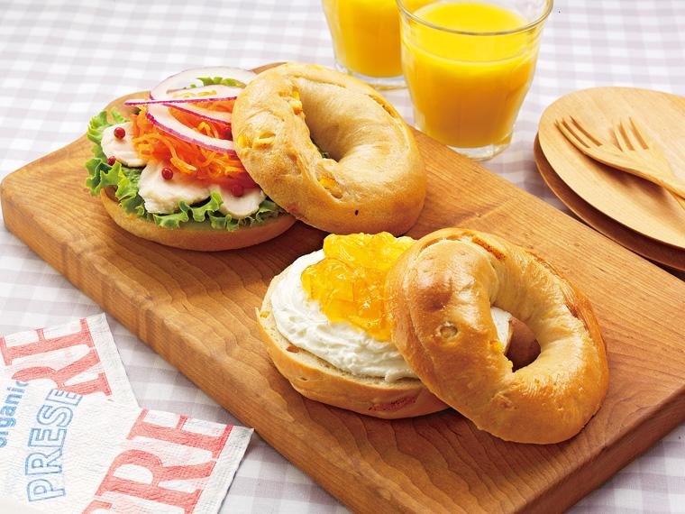 北海道産ゆめちから使用瀬戸内オレンジベーグル 3個