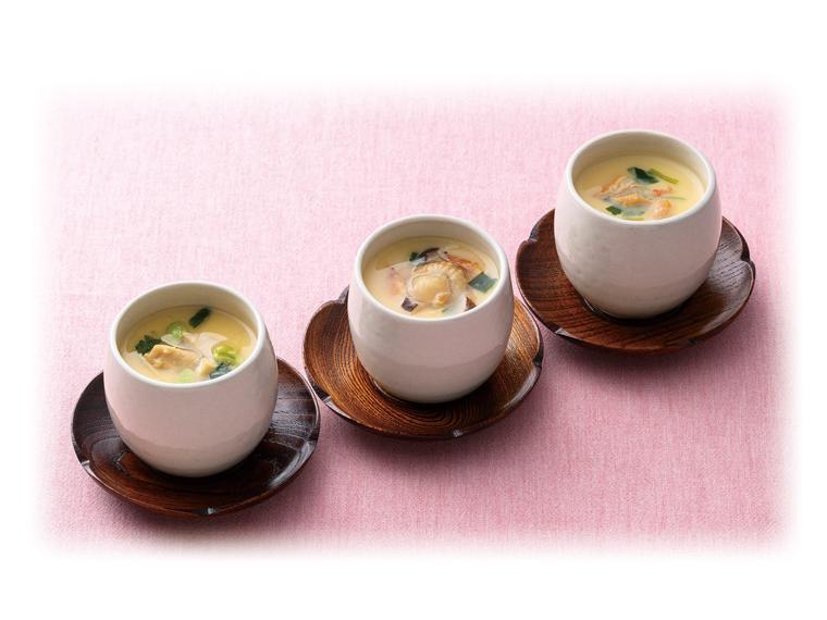 茶碗蒸しの素3種セット 1袋2人前×3種(鶏肉7.5g、ほたて5.6g、紅ずわい蟹4.8g)