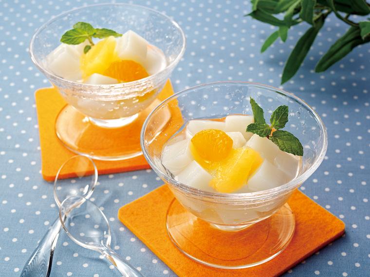 牛乳寒天フルーツ入り。缶 195g(固形量110g)