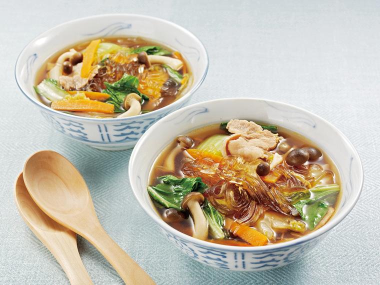 おかずキット　産直豚肉と5種野菜の中華風春雨スープ 2人前