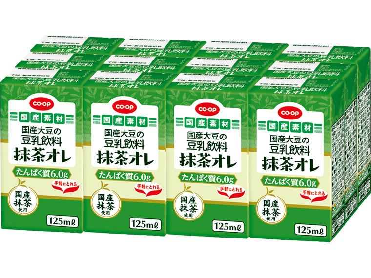 国産大豆の豆乳飲料　抹茶オレ 125ml×12