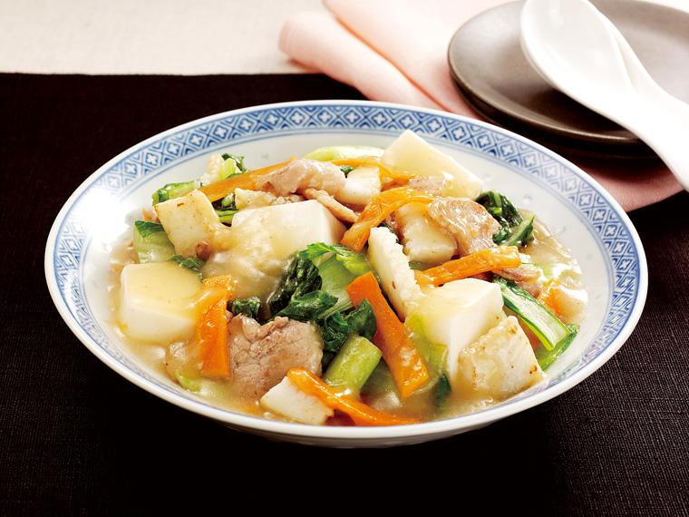 おかずキット　産直豚肉の五目豆腐中華あんかけ 2人前