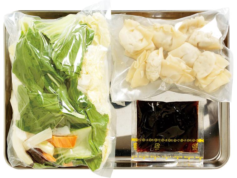 おかずキット　もちもち餃子とたっぷり野菜の醤油だし炒め 2〜3人前