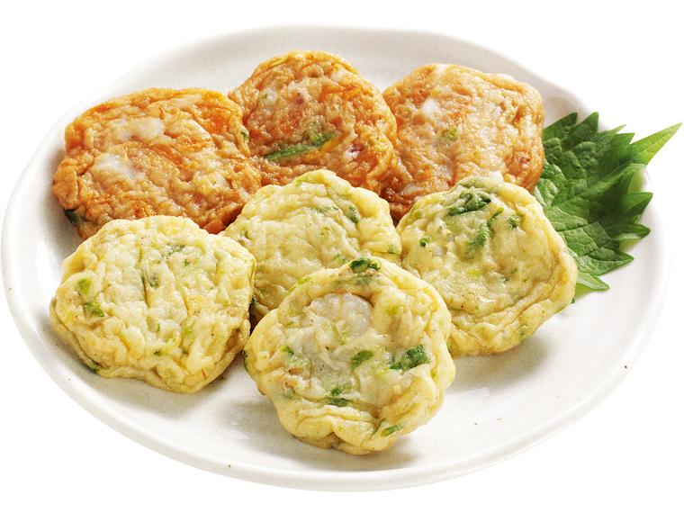 春の菜の花天・ごつごつイカ天（野菜入り） 2種7品