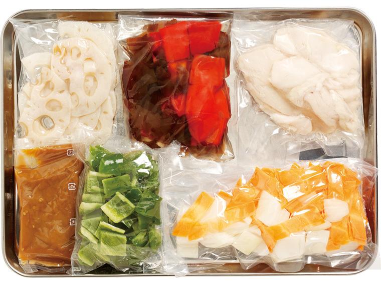 おかずキット　レンコンと蒸し鶏のごま酢炒め 2〜3人前