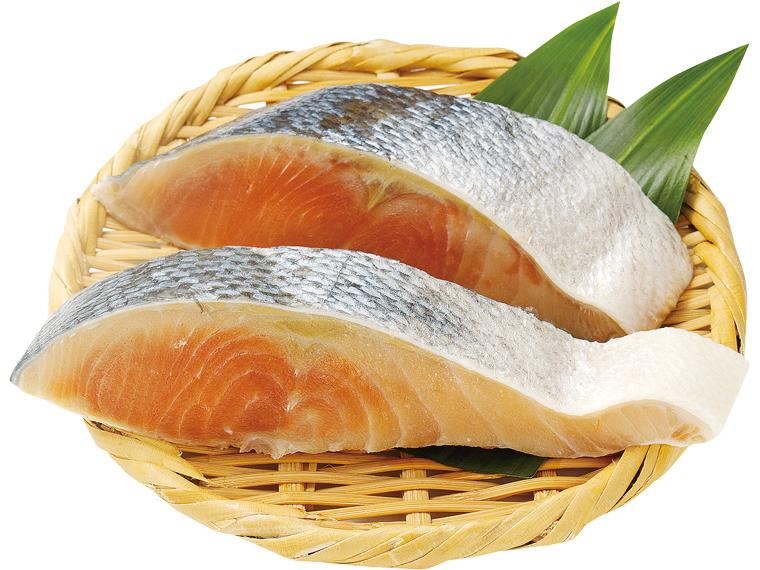 北海道枝幸産塩秋鮭切身厚切り（甘口） 2切200g