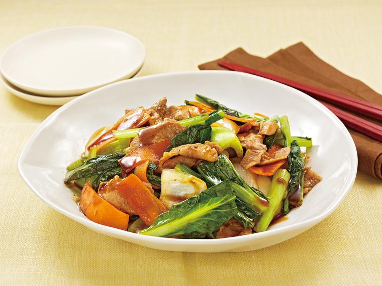 おかずキット　焦がし醤油の肉野菜炒め（産直豚肉使用） 2人前